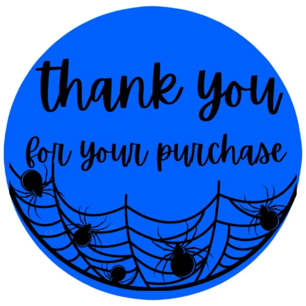 thank you for your purchase spiderweb - packaging stickers for halloween new